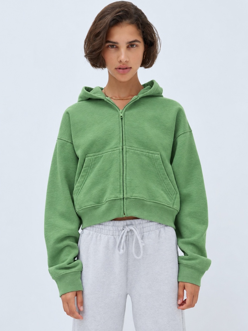 Aritzia TNA Extra Fleece Boyfriend Boxy Zip-Up
Hoodie